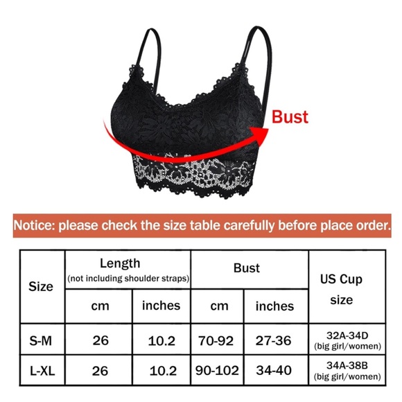 5 Pcs Lace Bralettes - Picture 3 of 7